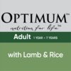 OPTIMUM Adult Wet Dog Food With Lamb & Rice 100g Tray, 12 Pack [x4]