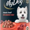 B07G3BZR55_img_1 MY DOG Adult Wet Dog Food Gourmet Beef 400g Can, 24 Pack