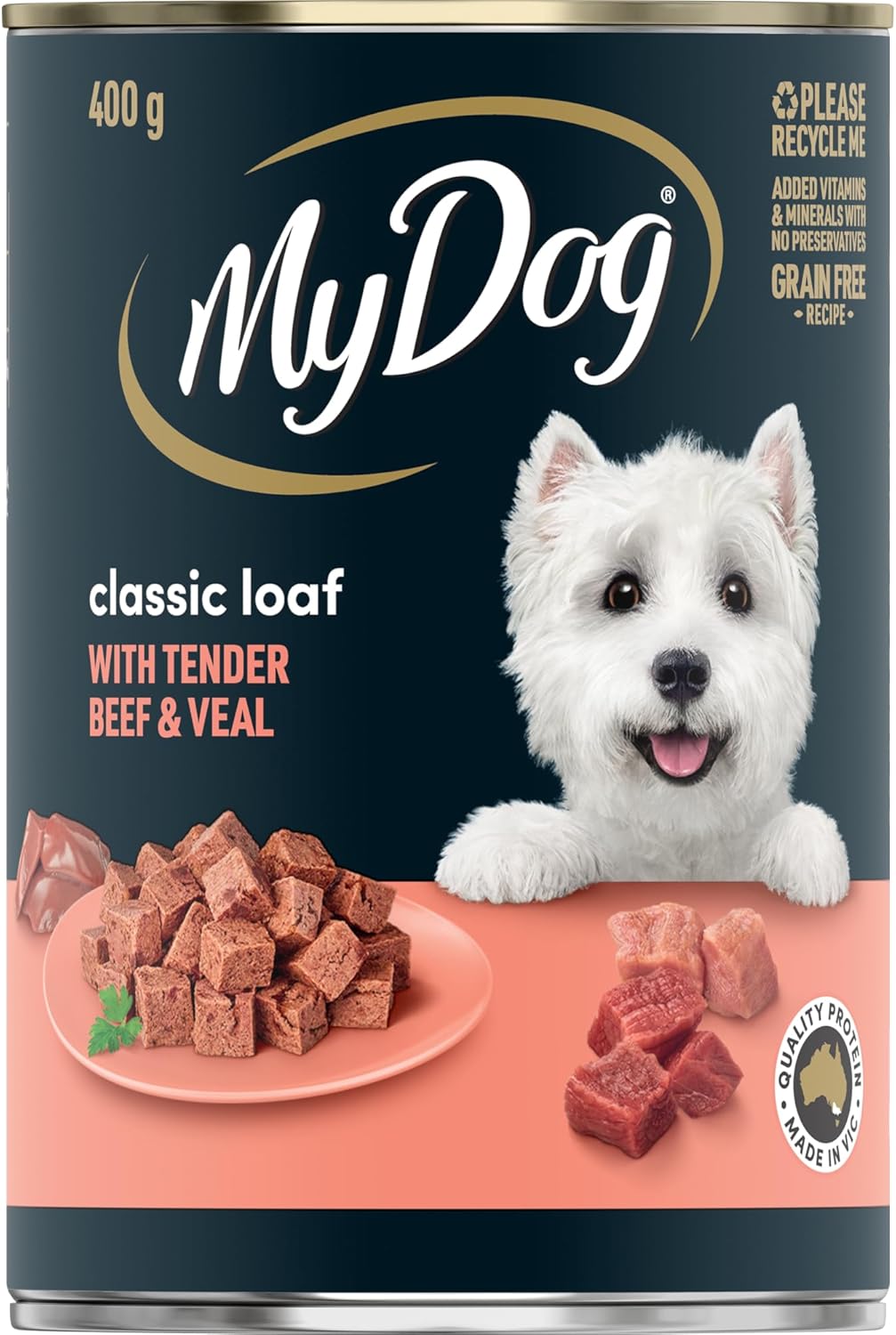 B07G3BZR55_img_10 MY DOG Adult Wet Dog Food Gourmet Beef 400g Can, 24 Pack