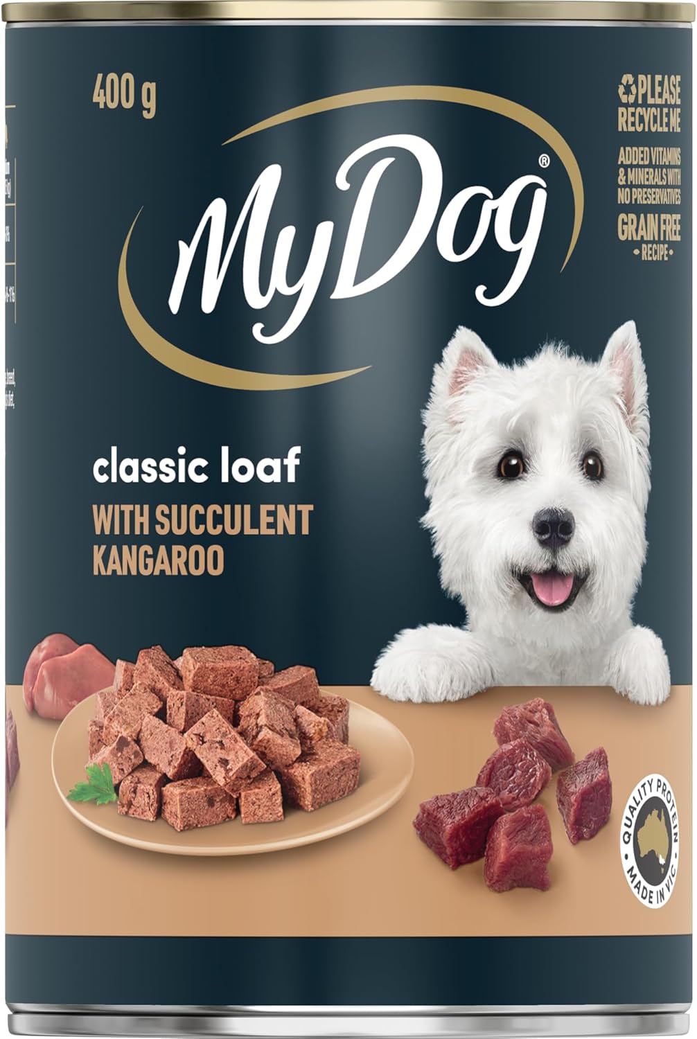 B07G3BZR55_img_13 MY DOG Adult Wet Dog Food Gourmet Beef 400g Can, 24 Pack