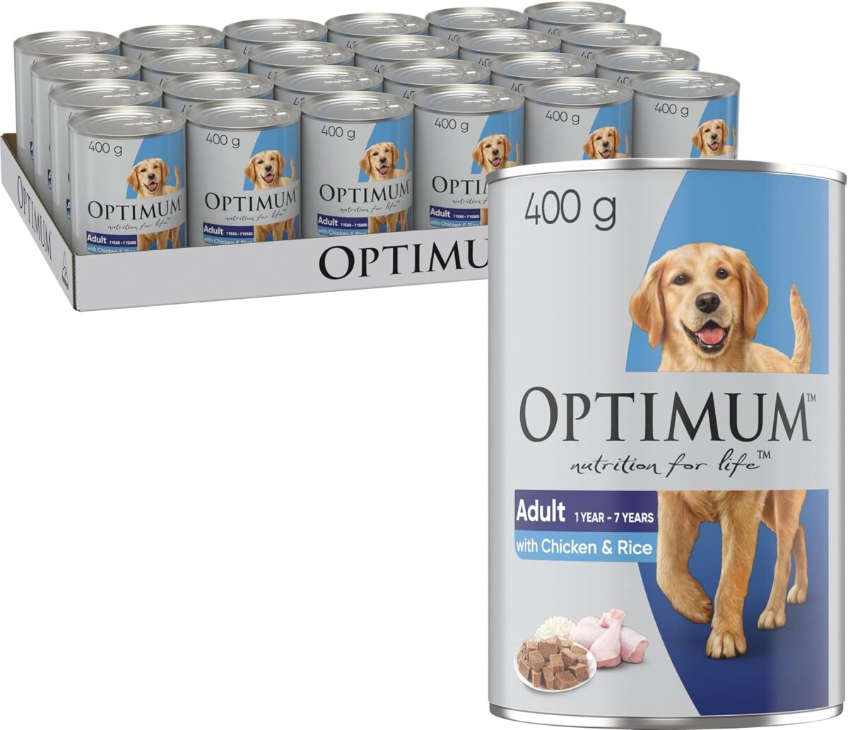 B07G3DV77Y_img_12 OPTIMUM DOG Beef and Rice Wet Dog Food, Adult, 400g Can (Pack of 24)