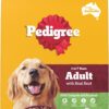 PEDIGREE Adult Dry Dog Food With Real Beef 3kg Bag, 4 Pack [x2]