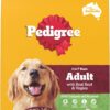 PEDIGREE Adult Dry Dog Food With Real Beef 3kg Bag, 4 Pack [x2]