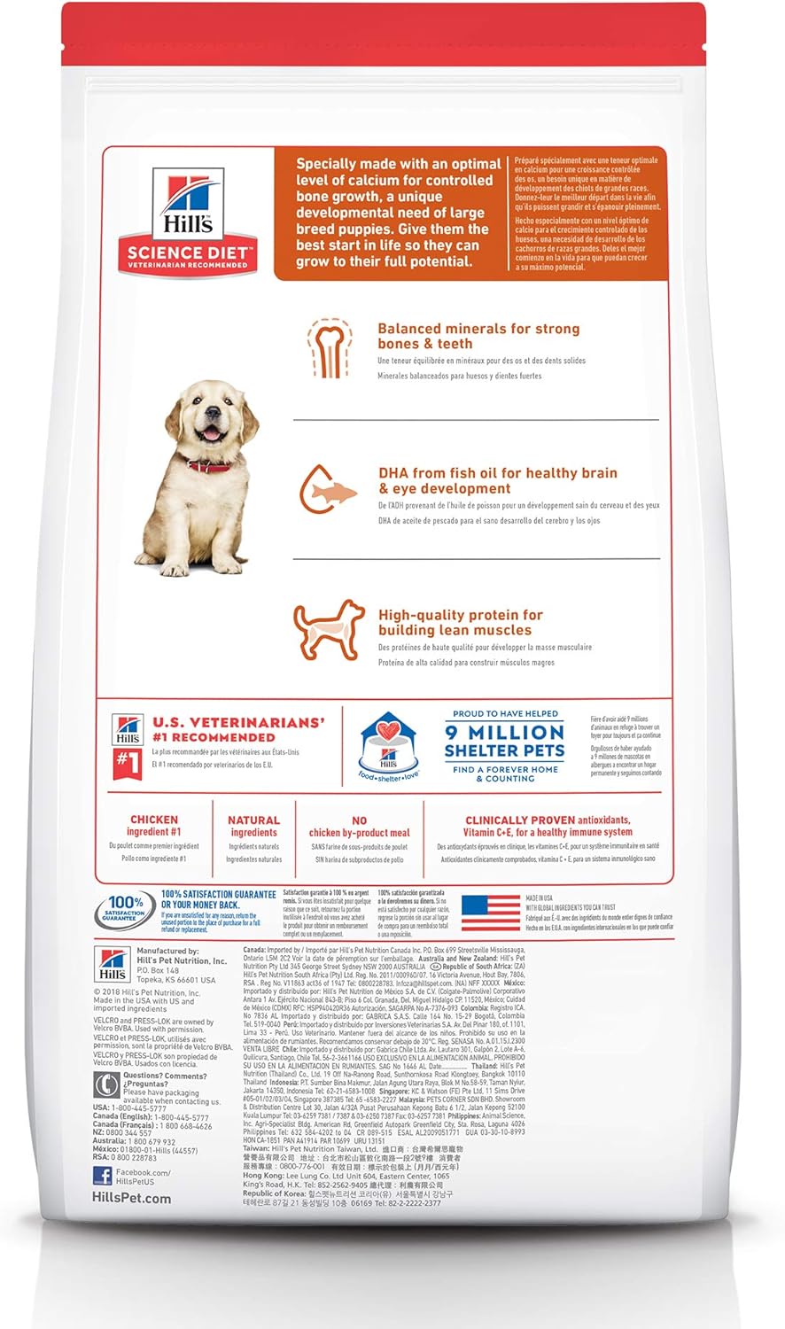 Hill's Science Diet Puppy Large Breed Dry Dog Food 12kg