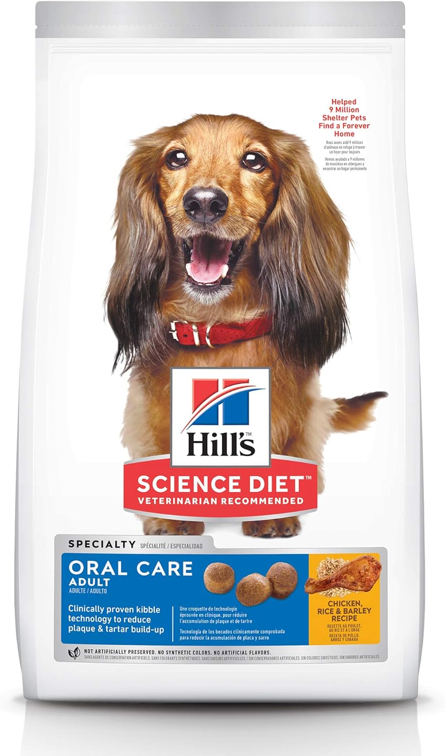 B07GBZ7PRS_img_1 Hill's Science Diet Oral Care Adult Chicken, Rice & Barley Dry Dog Food, 12kg