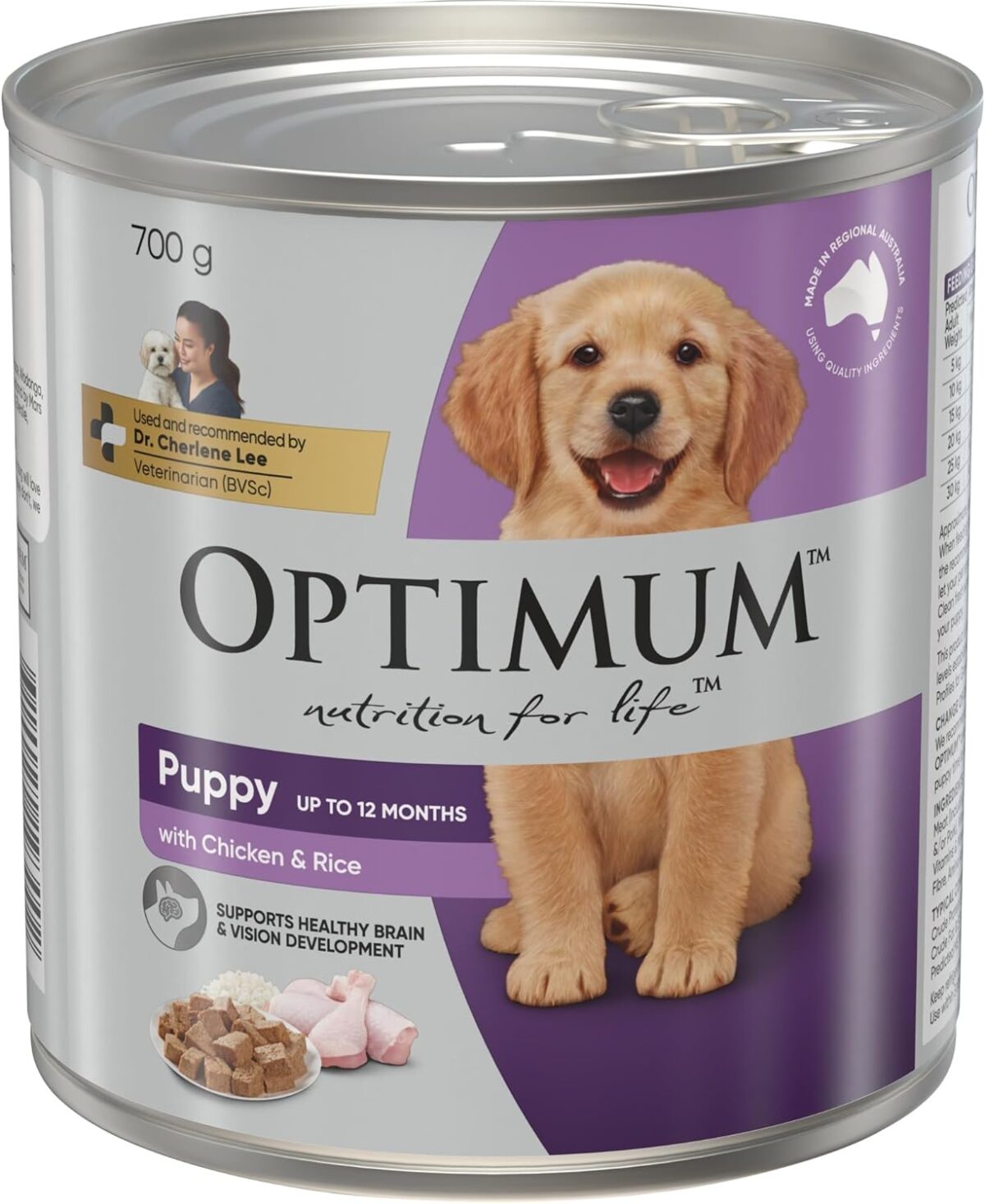 Optimum Adult Dog Wet Can Food with Beef Rice and Egg Natural, 700 g (Pack of 12) [x2]