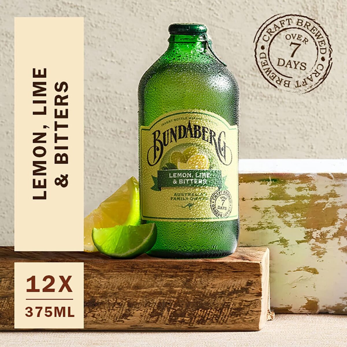Bundaberg Lemon Lime & Bitters, 12 x 375 ml [x4]