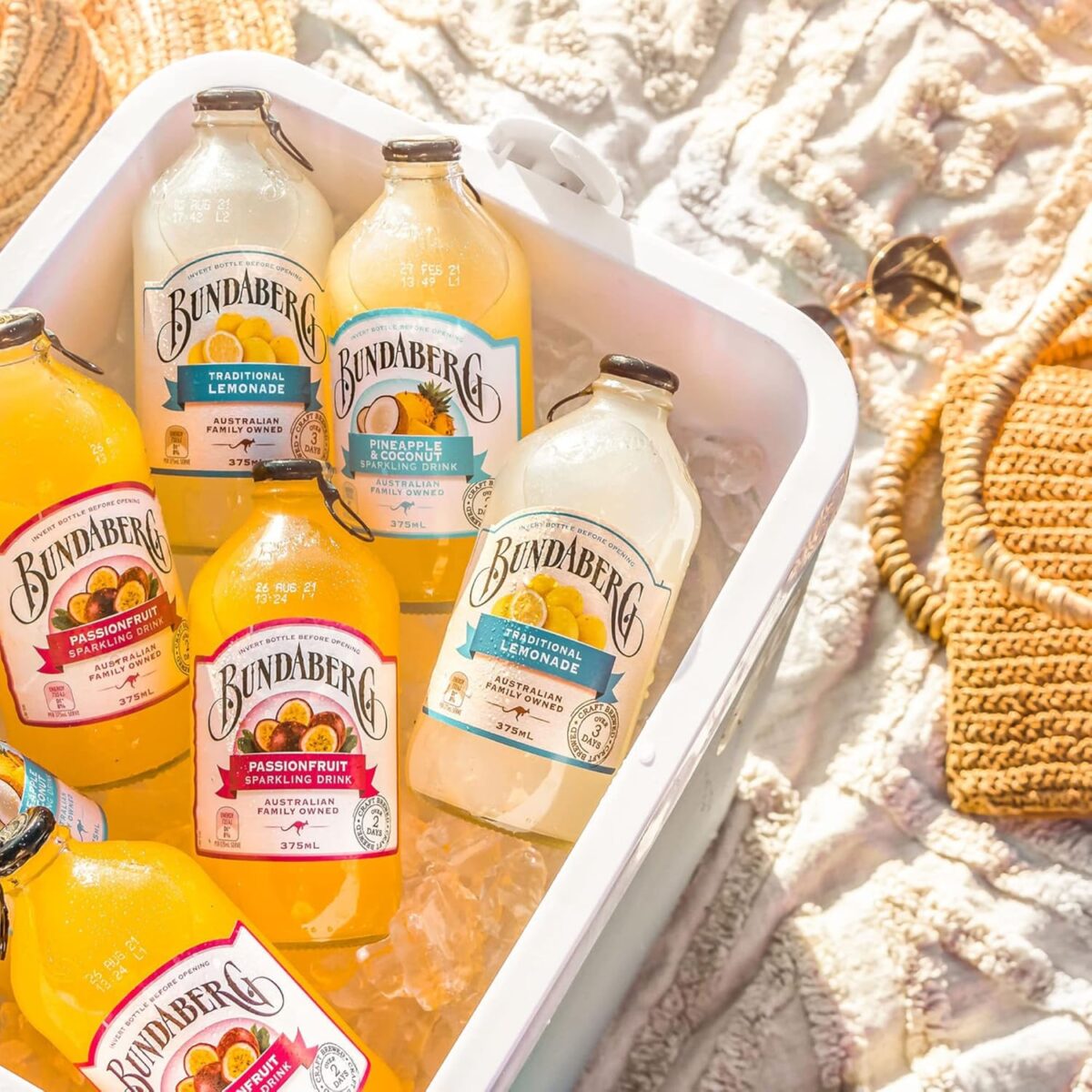 Bundaberg Passionfruit Sparkling Drink 12 x 375mL [x4]