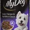 MY DOG Adult Wet Dog Food Sardines, Tuna and Spring Vegetable 400g Can, 24 Pack