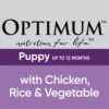 OPTIMUM Chicken and Rice Wet Puppy Food 100g Tray, 12 Pack [x4]