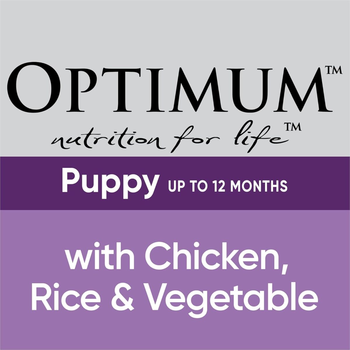 OPTIMUM Chicken and Rice Wet Puppy Food 100g Tray, 12 Pack [x4]