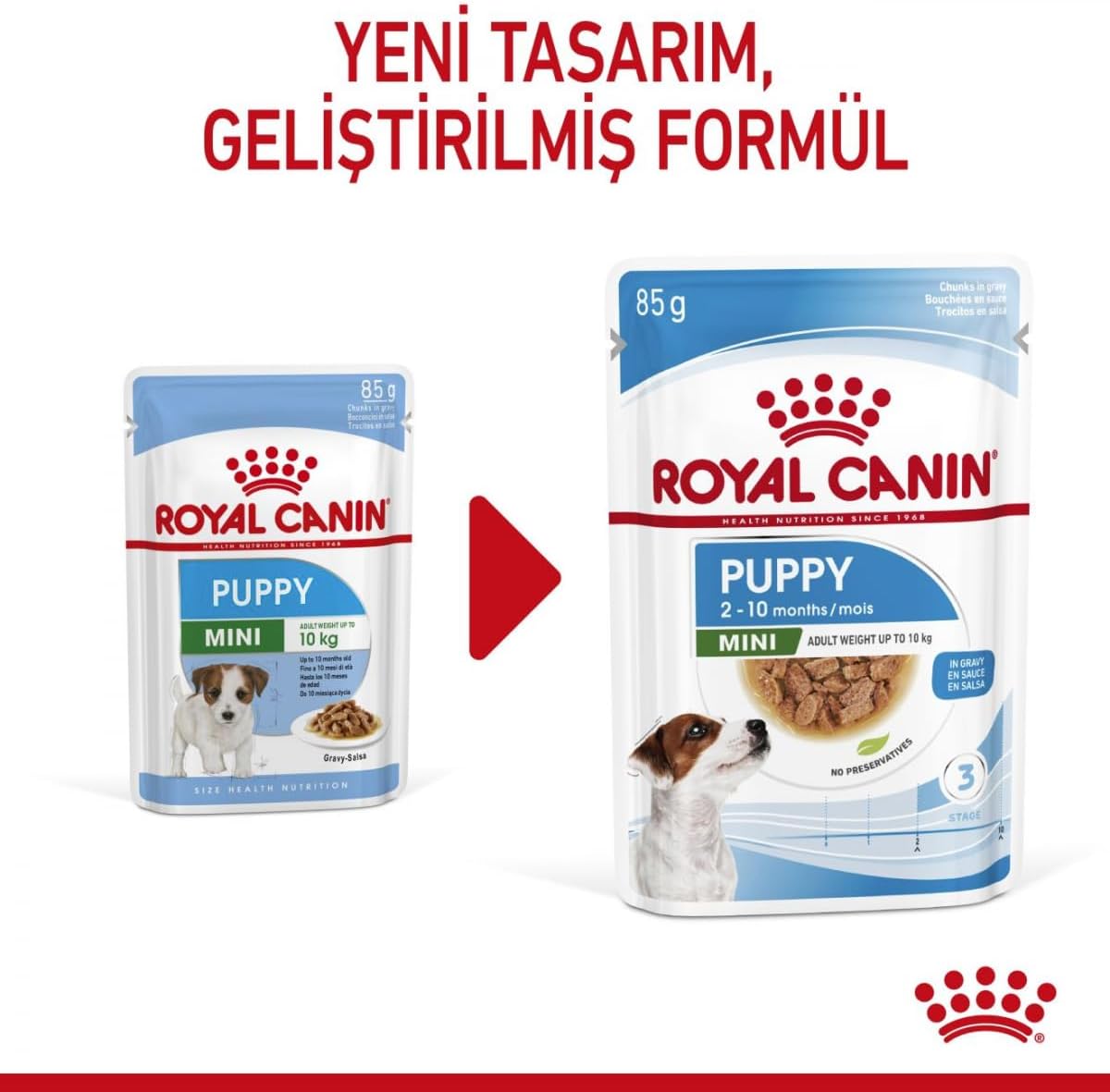 Royal Canin Mini Puppy in Gravy Pouches Wet Dog Food 85 GMS 12 Pack [x2]