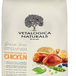 Vetalogica Naturals Premium Quality Grain Free Chicken Adult Dry Dog Food 3 kg [x2]