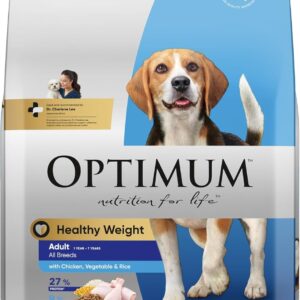 B07KLZT74J_img_1 OPTIMUM Healthy Weight Dry Dog Food With Chicken, Vegetables & Rice 13kg Bag