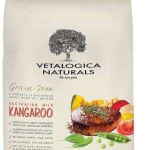 Vetalogica Naturals Premium Quality Grain Free Kangaroo Adult Dry Dog Food 3 kg [x2]