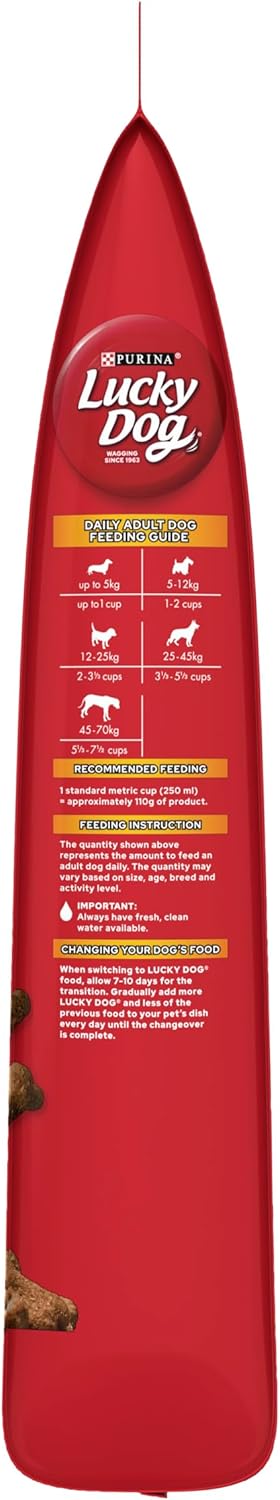 LUCKY DOG Adult Dry Dog Food Roast Chicken Vegetable Pasta Flavour 8kg [x3]