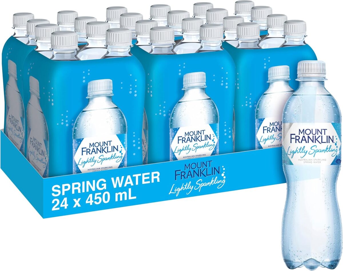 Mount Franklin Lightly Sparkling Water Multipack Bottles 24 x 450mL [x2]