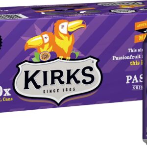 Kirks Pasito Passionfruit Soft Drink 10 x 375mL [x4]
