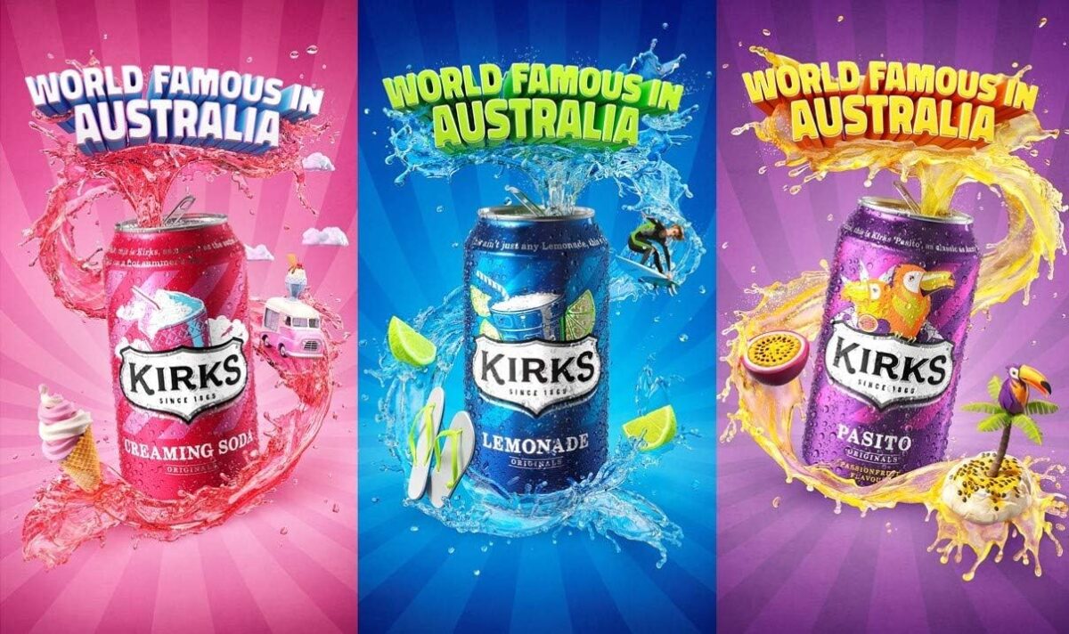 Kirks Pasito Passionfruit Soft Drink 10 x 375mL [x4]