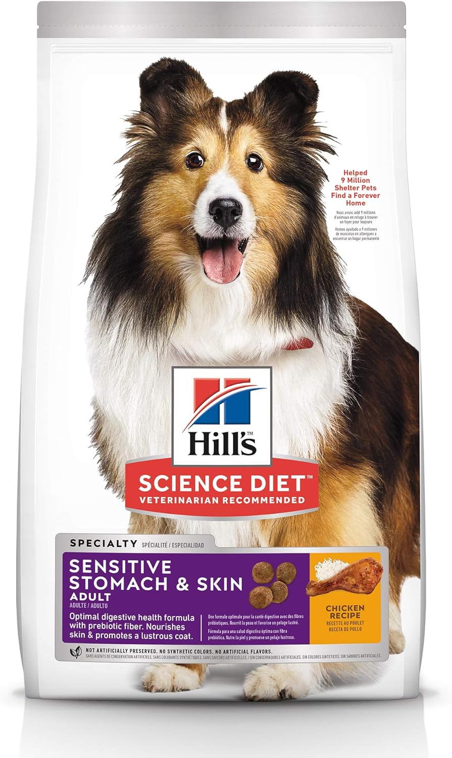 B07PK1WMNH_img_1 Hill's Science Diet Sensitive Stomach And Skin Adult, Chicken Recipe, Dry Dog Food, 12kg Bag