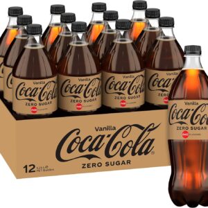 Coca-Cola Vanilla Zero Sugar Soft Drink 12 x 1.25L Bottles [x2]