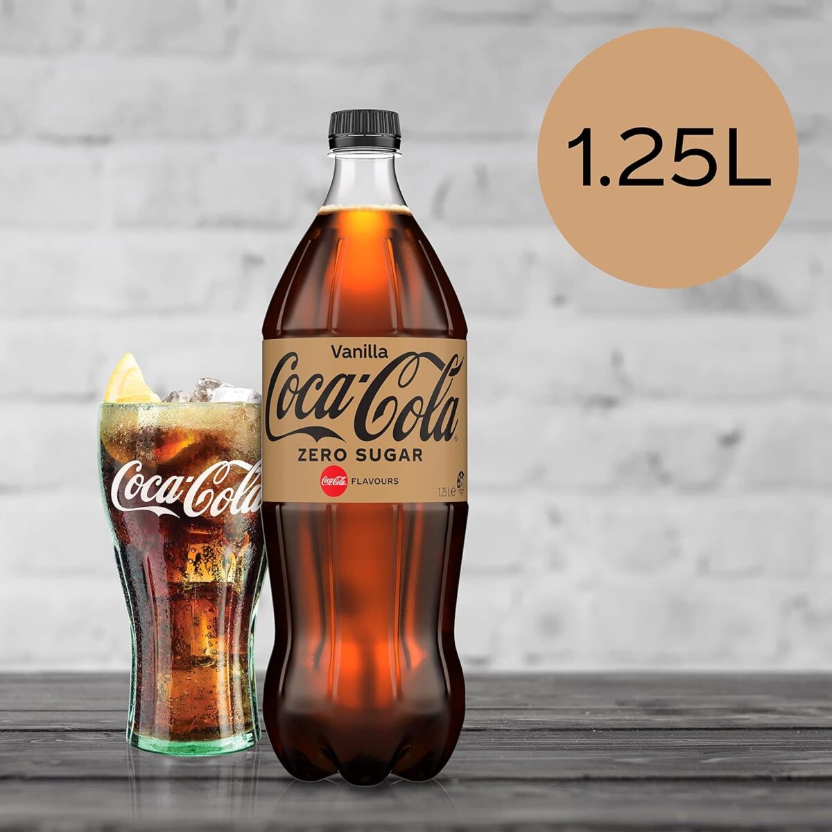 Coca-Cola Vanilla Zero Sugar Soft Drink 12 x 1.25L Bottles [x2]