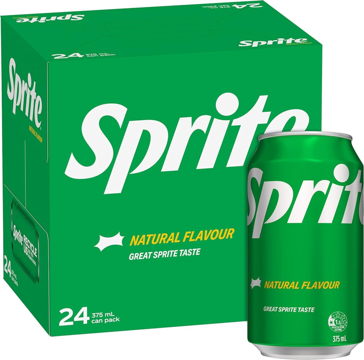 Sprite Lemonade Soft Drink Multipack Cans 24 x 375mL [x3]