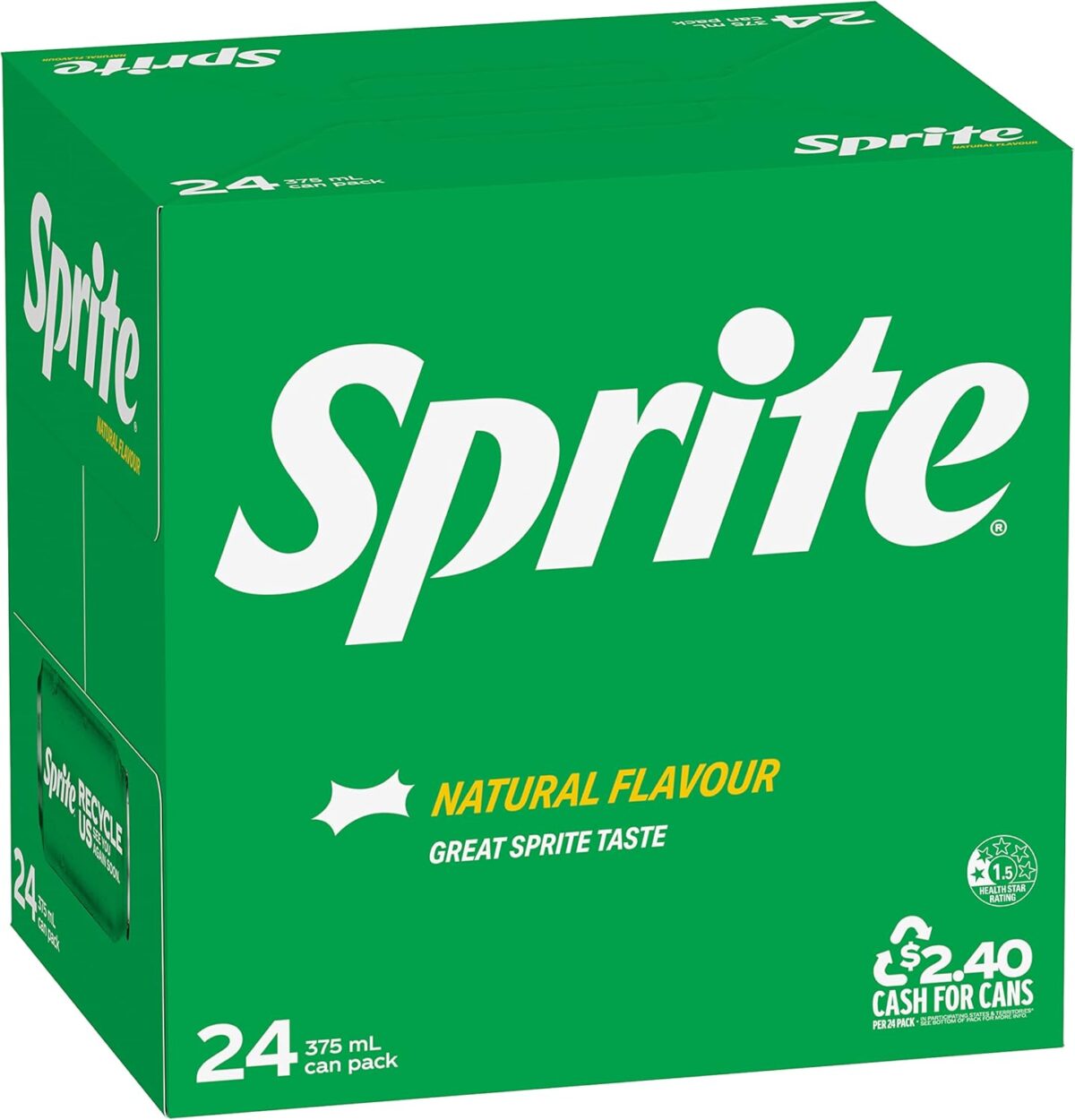 Sprite Lemonade Soft Drink Multipack Cans 24 x 375mL [x3]