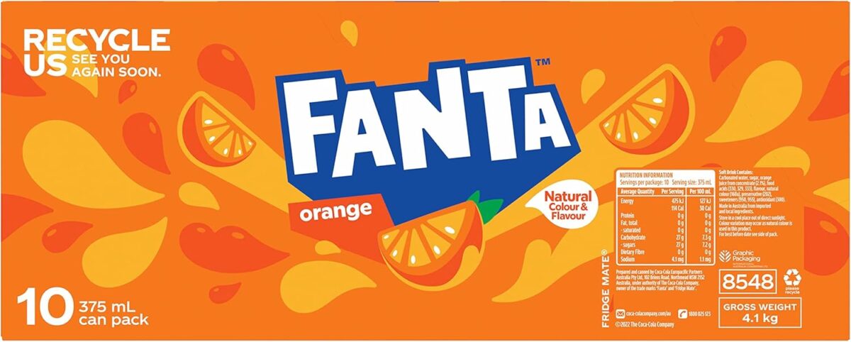 Fanta Orange Multipack Cans 10 x 375mL [x6]