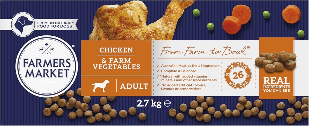 Farmer's Chicken & Farm Vegetables Adult Dry Dog Food 2.7kg [x4]