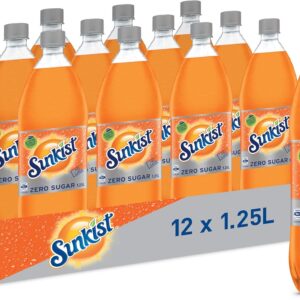 Sunkist Zero Sugar Soft Drink 12 x 1.25L [x3]