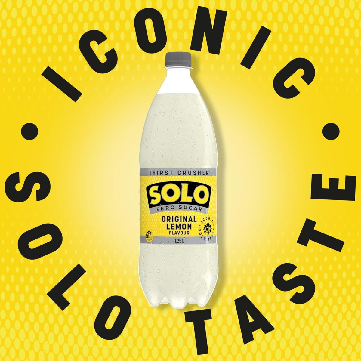 Solo Zero Sugar Lemon Soft Drink 12 x 1.25L [x3]