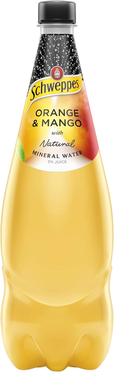 Schweppes Orange and Mango Mineral Water, 12 x 1.1L [x3]