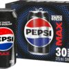 Pepsi Max Zero Sugar Cola, 30 x 375ml [x2]