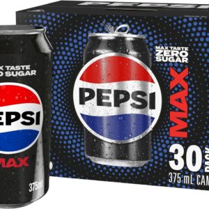 Pepsi Max Zero Sugar Cola, 30 x 375ml [x2]