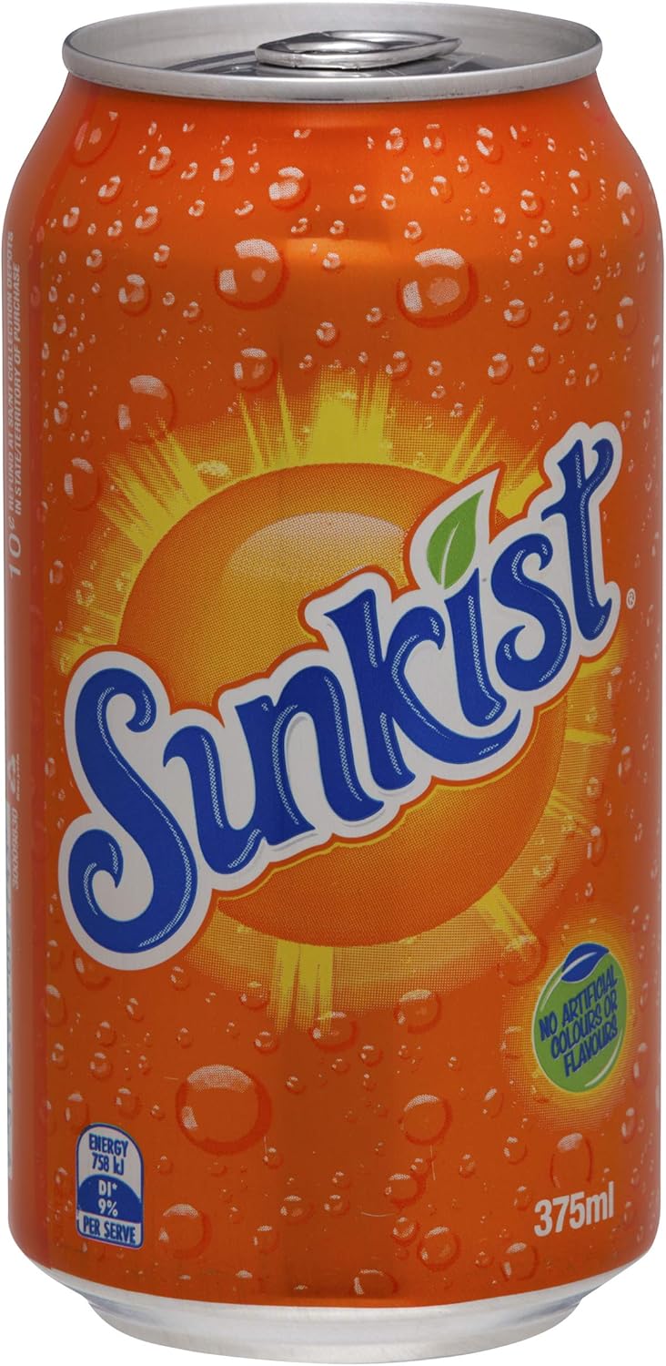 Sunkist Orange Soft Drink 30 x 375ml [x3]