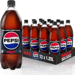 Pepsi Max Zero Sugar Cola, 12 x 1.25L [x3]