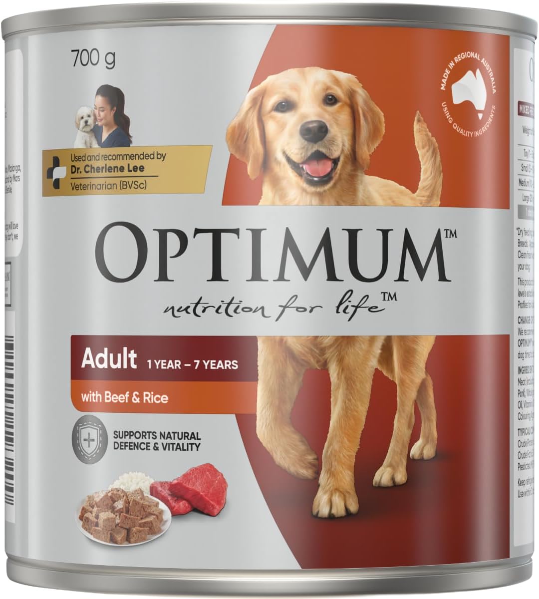Optimum Chicken and Rice Wet Puppy Food, 12 Cans, Medium [x2]
