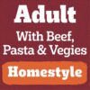 Pedigree Adult Wet Dog Food with Homestyle Beef, Pasta & Vegies 1.2kg Can, 12 Pack [x2]