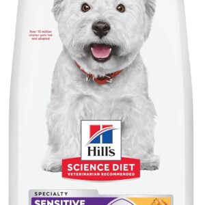 B083FHNR68_img_1 Hill's Science Diet Sensitive Stomach & Skin Adult Small Bites, Chicken Recipe, Dry Dog Food, 6.8kg Bag