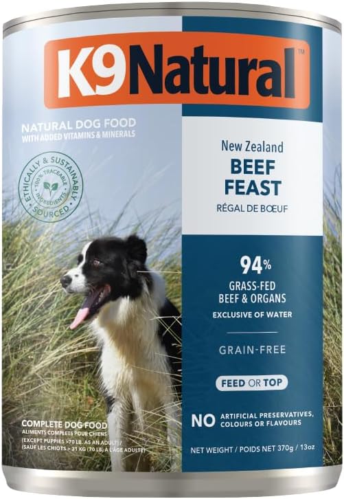 K9 Natural Wet Dog Food Pâté Hoki & Beef Feast 370g