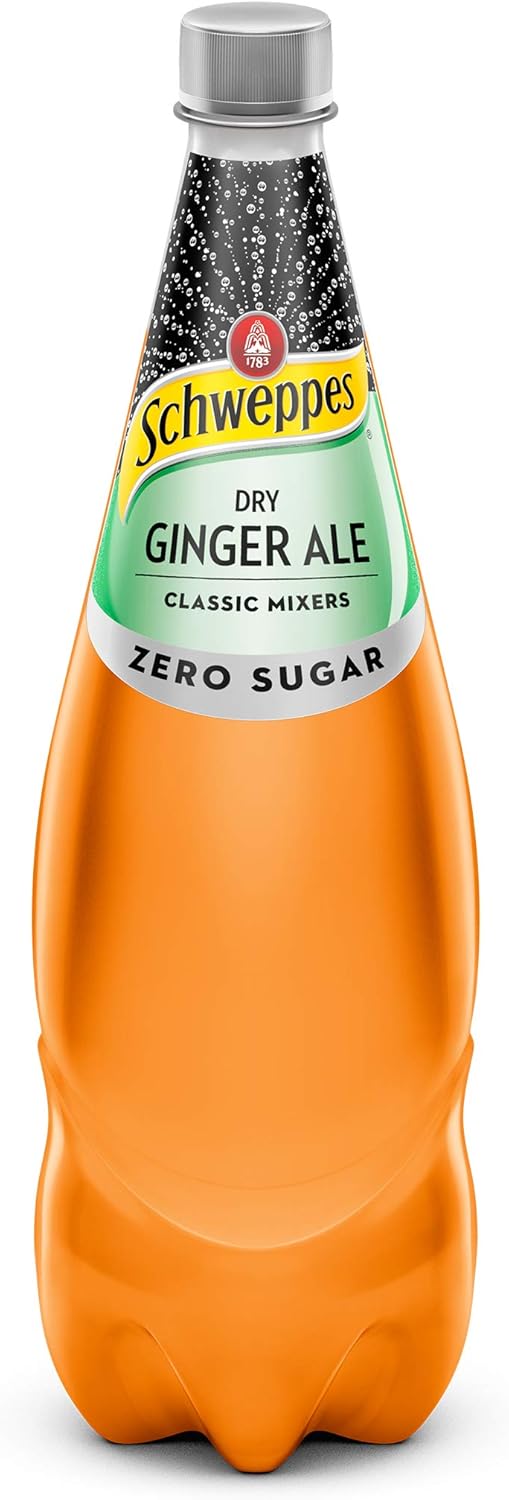 Schweppes Dry Ginger Ale Zero Sugar 12 x 1.1L [x3]