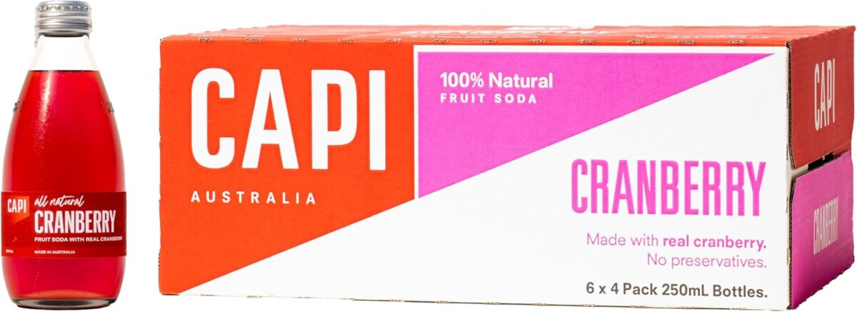 CAPI Fruit Blood Orange Soda 250ml x 24 [x2]