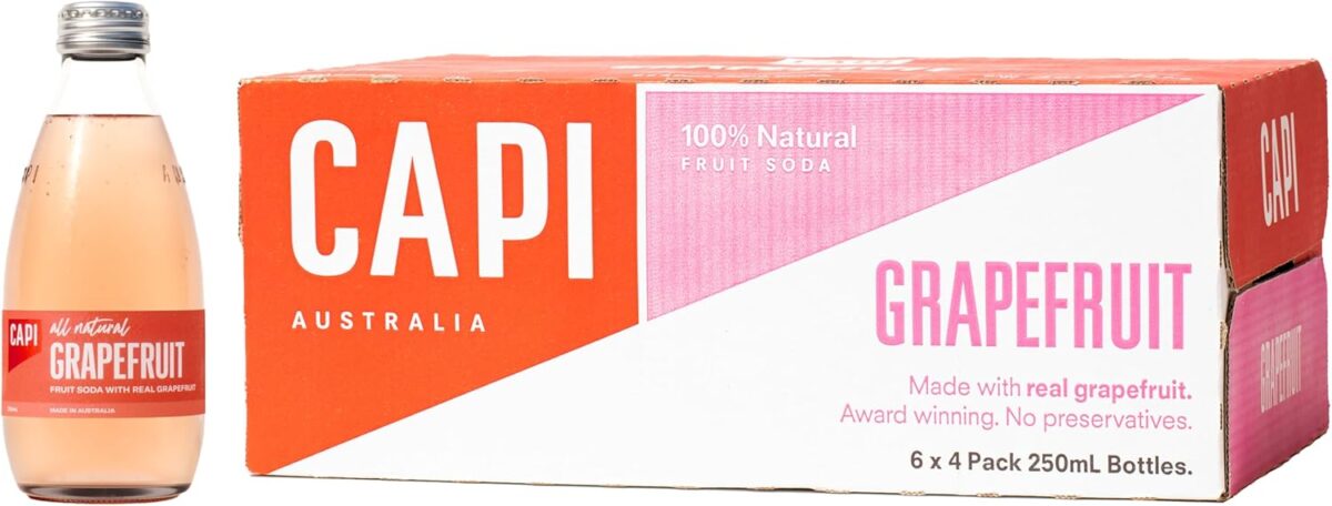 CAPI Fruit Blood Orange Soda 250ml x 24 [x2]