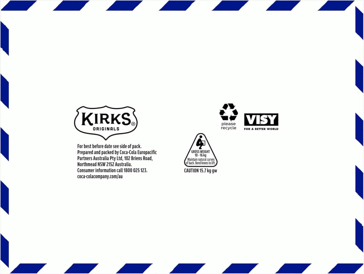 Kirks Sugar Free Lemonade 12 x 1.25L [x3]