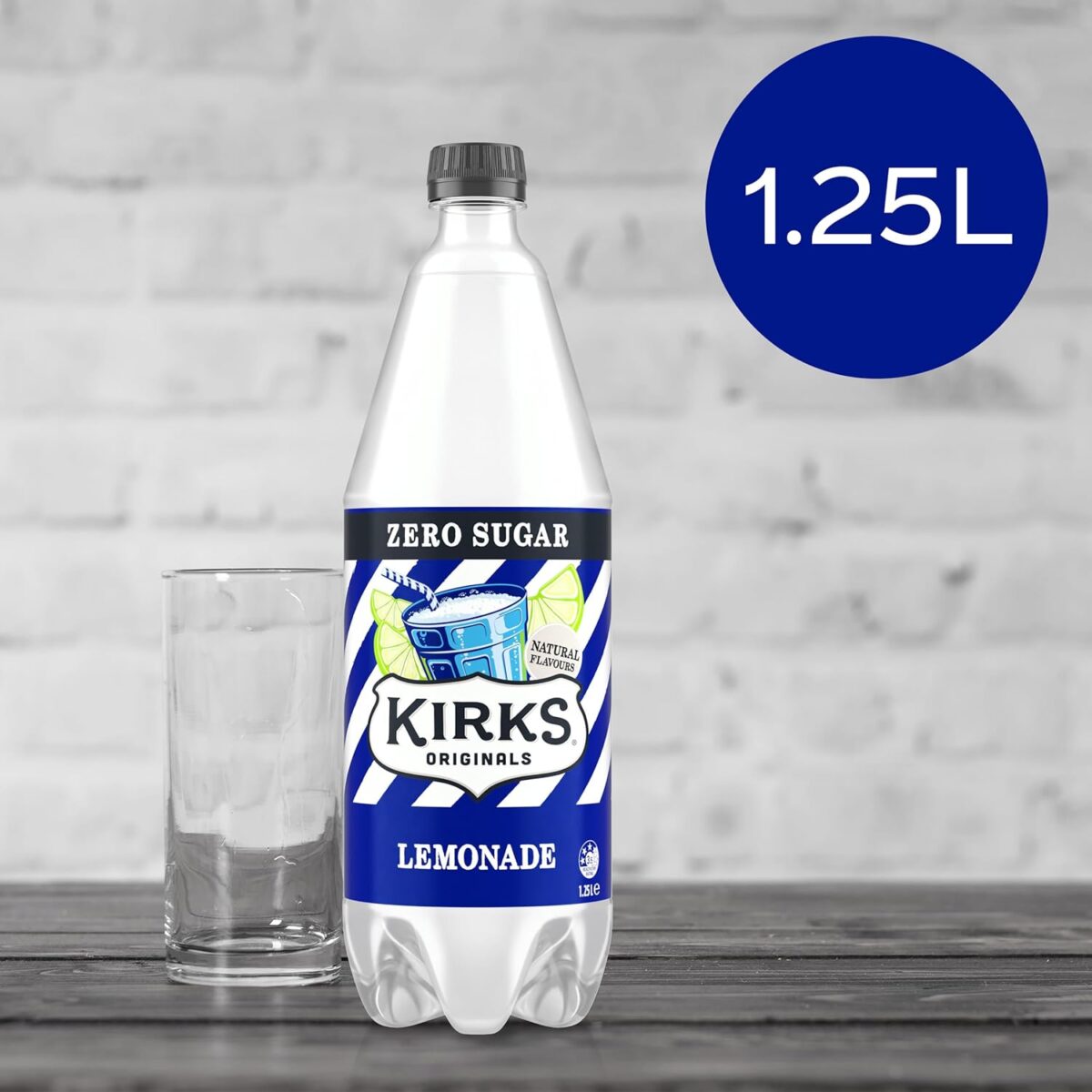 Kirks Sugar Free Lemonade 12 x 1.25L [x3]