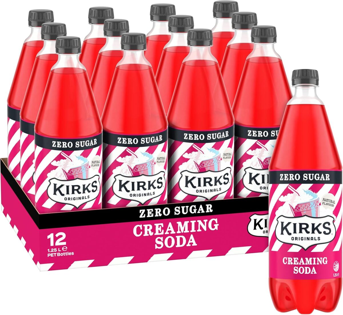 Kirks Sugar Free Lemonade 12 x 1.25L [x3]