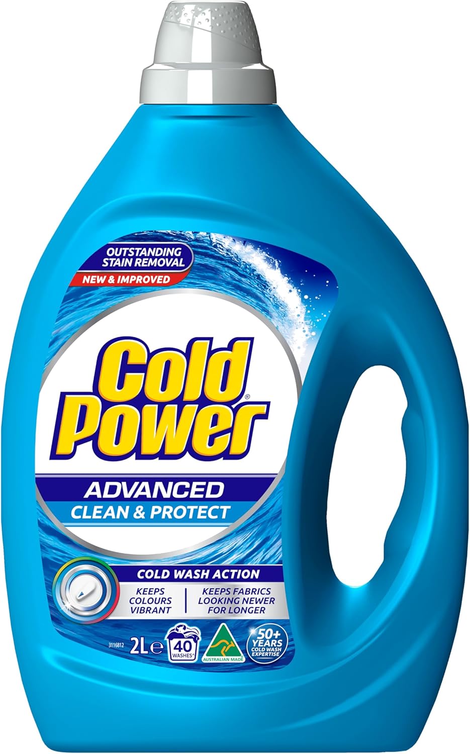 Cold Power Sensitive Pure Clean Washing Liquid Laundry Detergent 2 Litre [x5]