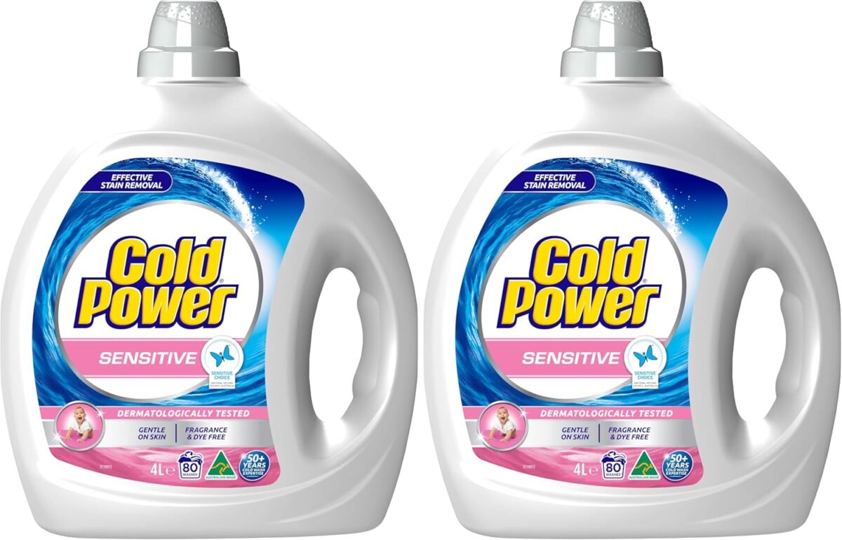 Cold Power Sensitive Pure Clean Washing Liquid Laundry Detergent 2 Litre [x5]