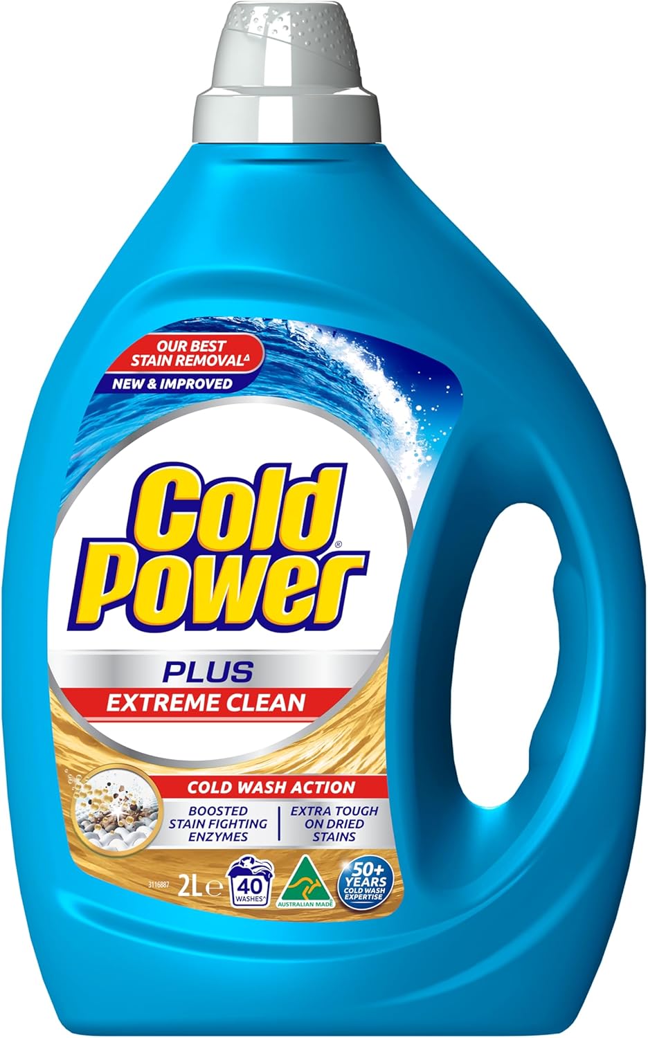 Cold Power Sensitive Pure Clean Washing Liquid Laundry Detergent 2 Litre [x5]